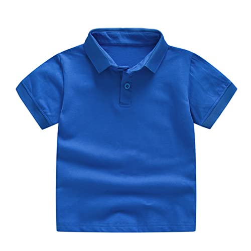 Toddler Boys Short Sleeve Pique Polo Shirt School Uniform Dress Shirts Cotton Solid Tees Baby Tops Summer Clothes2