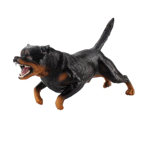 Chien Rottweiler Mikikit figurine solide et réaliste pour décoration de bureau