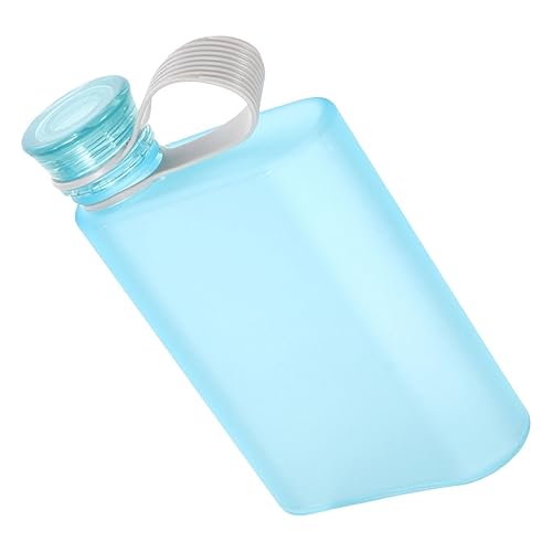 ibasenice スリムで平たい再利用可能水筒 漏れ防止 軽量透明デザイン 学校 アウトドア 用携帯ボトル