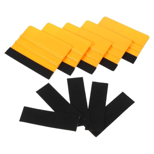 HEMOTON Set 5 Pezzi Tergivetro in Feltro per Pellicole Auto, Strumento per Colorazione Vetri e Decalcomanie, Spatola Compatta per Applicazione Precisione su Finestre e Superfici