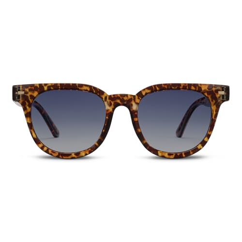 Peepers by PeeperSpecs Women's Lola Sun Polarized Soft Square Sunglasses, Leopard Tortoise, +0.00