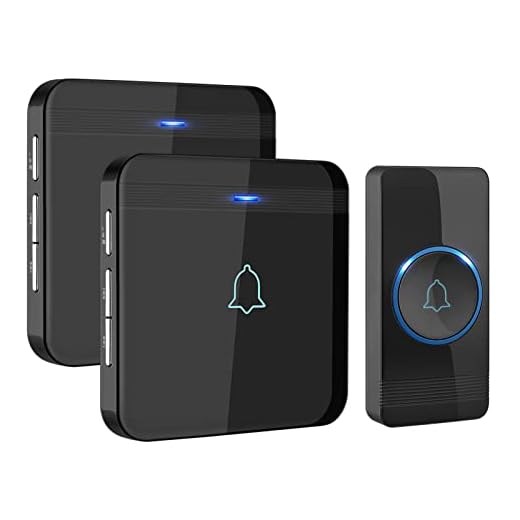 Wireless Doorbell, AVANTEK D-3B Waterproof Door Chime Kit Operating at over 1300 Feet with 2 Plug-In Receivers, 52 Melodies, CD Quality Sound and LED Flash