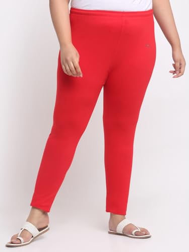 Image of Soft Cotton Ankle Lenght Solid Regular and Plus 35 Colours Leggings for Womens and Girls (Sizes :- M to 6XL)
