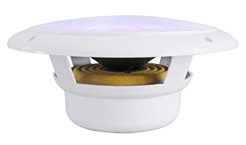 Image of 2 RockvilIe RMC65LW 6.5 inch 600w White Waterproof Hot Tub Speakers w /LED's+Remote