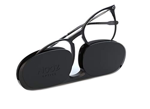 Nooz Optics - Blue Light Blocking Glasses without correction for Men and Women - Oval Shape - Black Color - Alba Collection