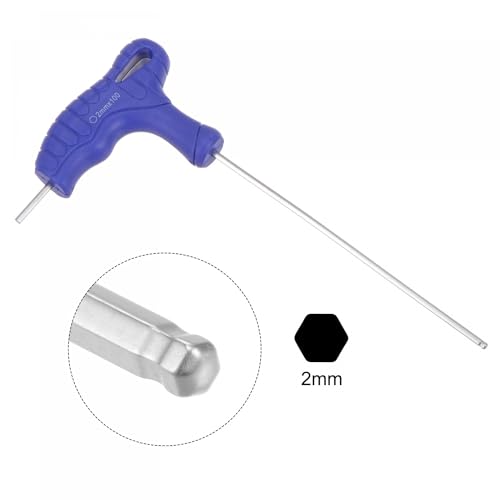 TOP-VIGOR 1Pcs 2mm Ball End Hex Key, T-Handle Hexagon Wrench Spanner, Metric CR-V Steel Allen Key Hand Tools for Repair and Maintenance - Image 3