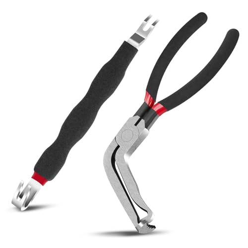 Electrical Disconnect Pliers with Spring Loaded for Cars 37960, 37980, Electrical Connector Separator 13120, Fuel Line Petrol Clip Pipe Pliers