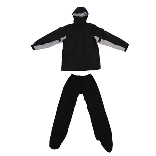Luocute Combinaisons de Pluie Imperméables pour Moto D'extérieur pour Hommes et Femmes, Cyclisme, Respirant, Coupe-vent, Protection contre les Intempéries, Veste de Pluie Légère et (L)