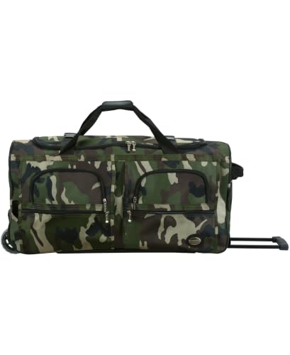 Image of Rockland Rolling Duffel Bag, Black, 22 inch