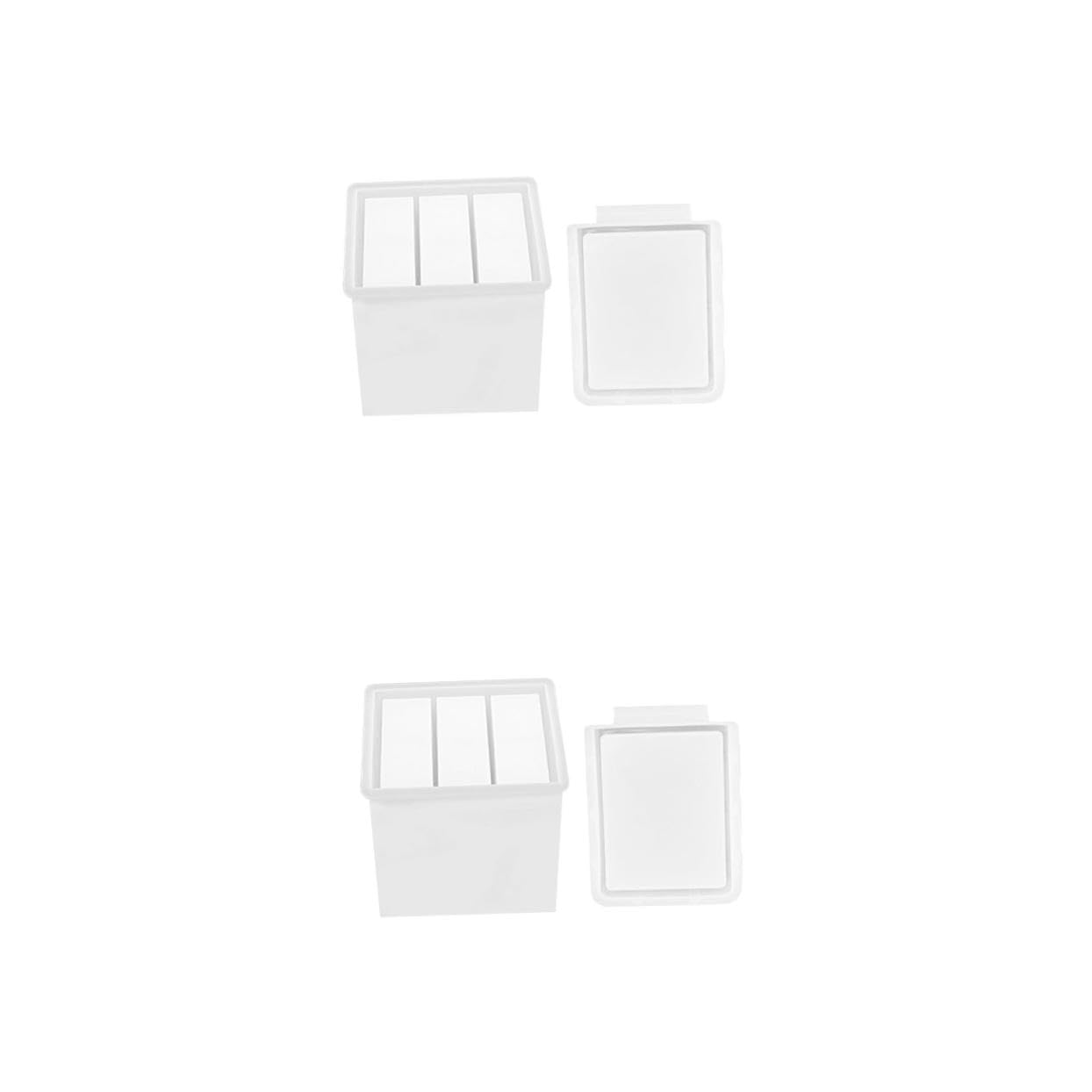 DOITOOL 2 Set Stampi Silicone per Mold per Creare Scatole Decorative Fai da Te Materiale Flessibile e Resistente per Gioielli e