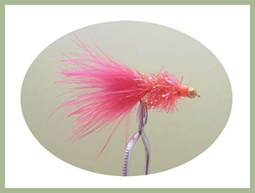 Lot de 6 Double Perle tête brûlée Rouge Fritz, mouches, truite taille 10 Cover