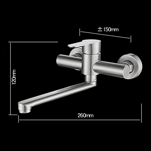 Grifo monomando para fregadero de cocina en acero inoxidable cepillado de alta gama 3