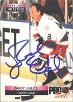 Miniatura 1 de Randy Carlyle Winnipeg Jets 1992 Pro Set Milestone Autographed Card. This item comes with a certificate of authenticity from Autograph-Sports.