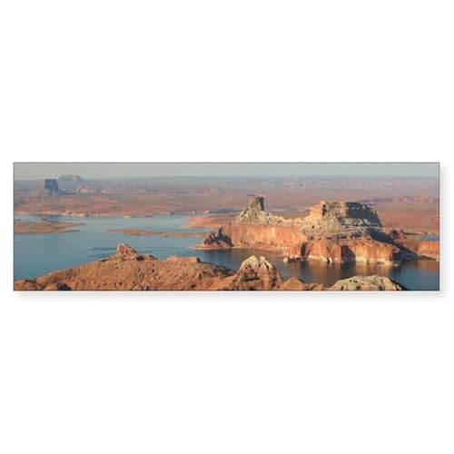 CafePress Lake Powell, Glen Canyon, Early Mor 10"x3" Rectangle Vinyl Bumper Sticker Car Decal