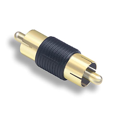 Vce Rca Male To Male Coupler 5-Pack, Gold Plated Dual Male Connector Rca M-M Adapter #TOP1