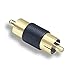 VCE RCA Male to Male Coupler 5-Pack, Gold Plated Dual Male Connector RCA M-M Adapter