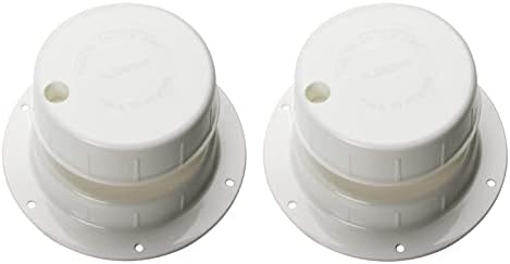 Rv Plumbing Vent Cover, Roof Vent Cap, Plastic Sewer Vent Cover for 1 to 2 3/8 Inch Pipe, Trailer, Camper, Motorhome- White (2 pack)