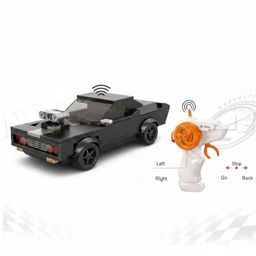 Image of 249 Pieces Building Blocks Model Kit - 1:20 Scale Black Sports Vehicle Static DIY Construction Set for Kids 6+ & Teens, Collectible Display Toy Gift for Boys & Auto Lovers.