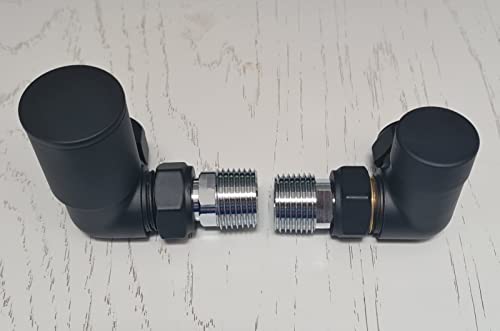 Valves d'angle pour sèche-serviettes noir mat finition luxe Team Controls - 4