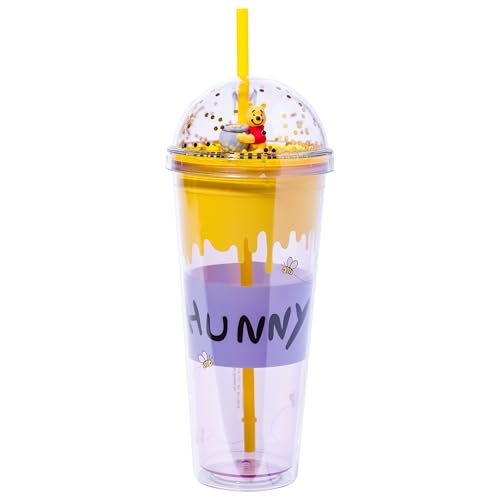 Image of Silver Buffalo Disney Winnie the Pooh inchHunny inch Travel Tumbler with Dome Top Lid, 24 Ounces