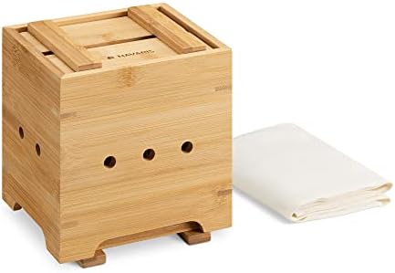 Navaris Bamboo Tofu Maker Kit - Tofu Mold for Making Fresh Homema...