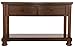 Signature Design by Ashley Porter Traditional Hand-Finished Rectangular Sofa Table with 2 Drawers and Lower Fixed Shelf, Dark Brown