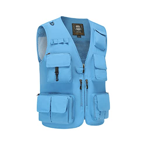 Image of Hbufnha Outdoor Fishing Hunting Vest Multi Pockets Work Cargo Jacket
