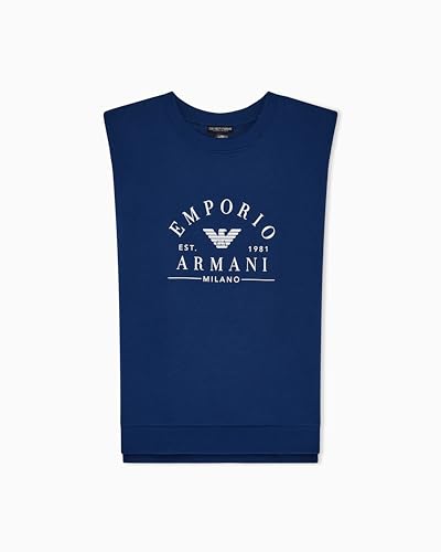 Sweat-shirt Emporio Armani femme en tissu éponge bleu taille L