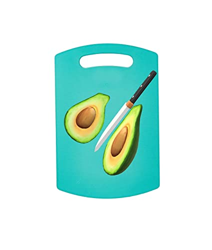 Image of Premium Plastic Cutting Board for Kitchen Chopping and Slicing Vegetables Fruits Meat Utility Food Prep Board with Easy Clean Surface and Grip Design Turquoise Pack of 1