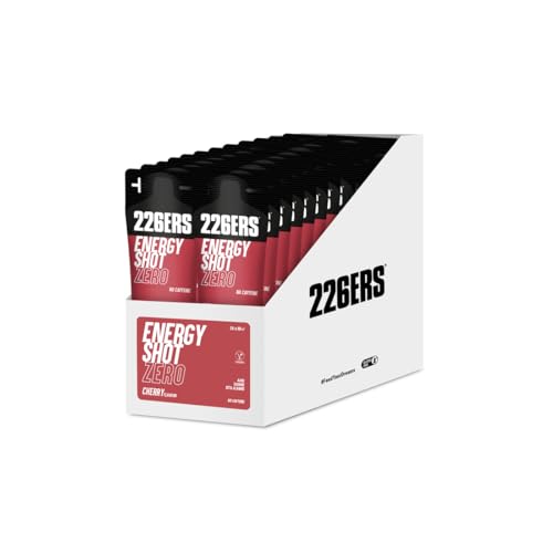 226ERS - Energy Shot Zero Sabor Cereza 24 uds x 60 ml, Suplemento Alimenticio, con Beta Alanina, Taurina y Arginina, sin Cafeína, para Activación Antes o Durante el Ejercicio