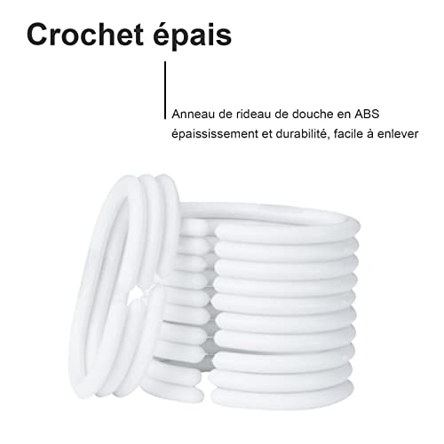 Rideau de douche imprimé bambou 180x200 polyester anti moisissure vert - 6