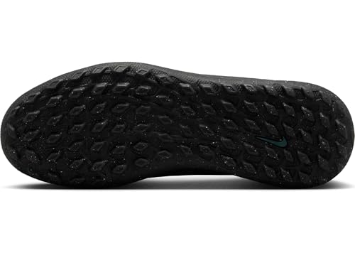 Nike Jr. Mercurial Vapor 16 Club Little/Big Kids' TF Low-Top Soccer Shoes (FQ8287-002, Black/Deep Jungle/Black) Size 3.54