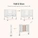 Dream On Me Jett Mini Folding Baby Crib in White, GreenGuard Gold & BSA, Lightweight & Portable, Patented Flat Folding System for Small Spaces & Travel, 1.5” Mattress Pad, 3 Heights, Safe Wheels