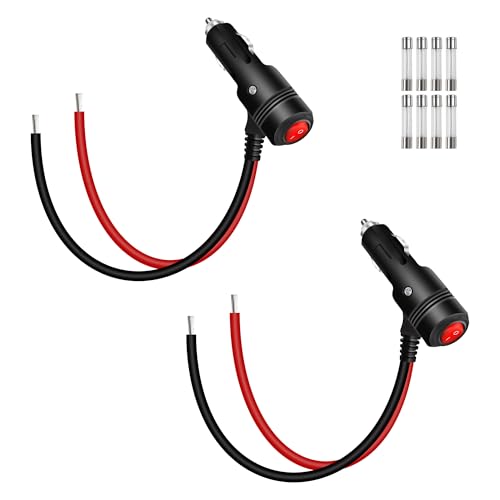 RIIEYOCA Adaptateur Allume-Cigare 12V 24V 15A Câble 0.3M 2 Pièces