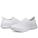 TIOSEBON Women's Walking Shoes Lightweight Mesh Slip-on- Breathable Running Sneakers 7.5 US All White