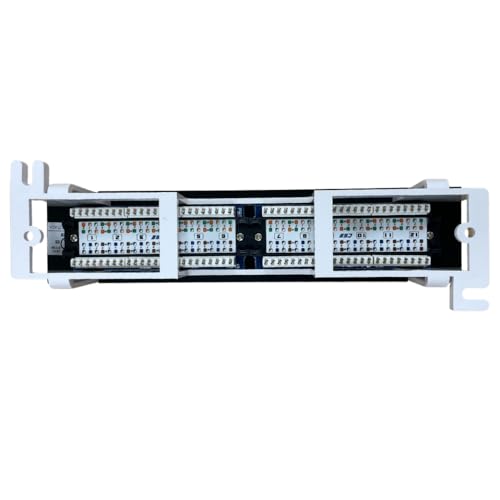 Panel de conexión UTP CAT5e de 12 puertos para pared con bloque IDC 110 3