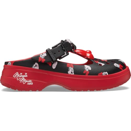 Crocs Disney Mickey & Minnie Mouse Clogs - EVA Upper - Cushioned EVA Footbed - EVA Outsole - Slip-on Style Minnie Mouse Mens 5 Womens 7 Medium