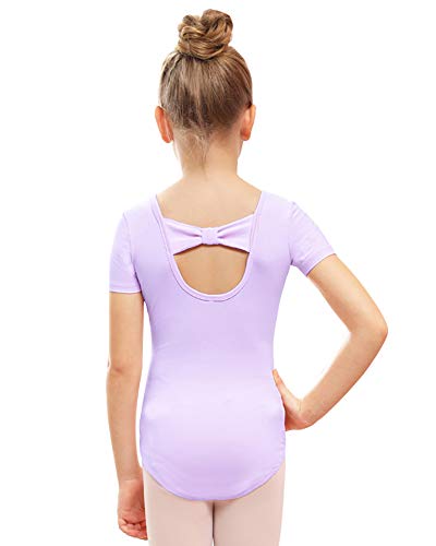 Image of Stelle Leotard for Girls Black Ballet Dance Leotard Gymnastics Outfits with Bow Back (Toddler /Little /Big Kids)