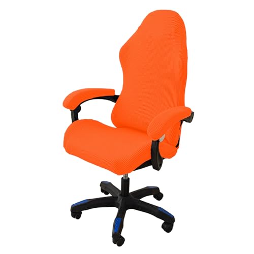 ZRCYXDW Gaming Chair Cover Stretch, Ergonomic Computer Chair Slipcover with Armrest Covers Removable Gaming Chair Seat Cover for Office Chair Armrest Chair-Orange-Large