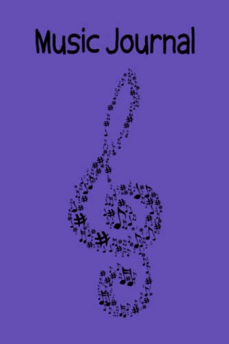 Music Journal: Lined Paper & Music Manuscript Paper| Staff Paper Notebook, 8 Staves per Page | 6" x 9" | 120 Pages | Purple Cover
