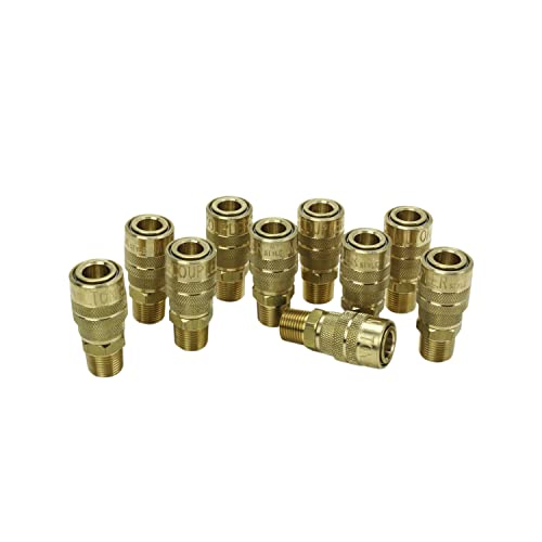 Aire enganche rapido 3/8 MNPT Milton 719 conector neumatico para compresor industrial 7