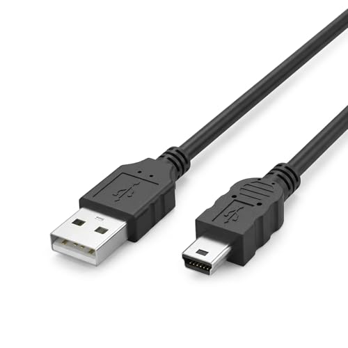 1,5m Cable Mini USB, Cable Micro USB para Transferencia de Datos y Carga de Móviles,Compatible para PS3, Wii U Pro, Disco Duro Externo, Cámaras Digitales, MP3/ DVD, Phones, Tablets, GPS, Micrófonos