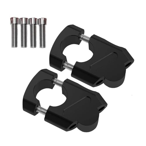 Riser de guidon moto et adaptateur de rehaussement universel pour colliers de serrage noir