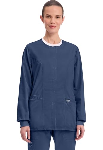 Snap Front Scrub Jackets for Women, Workwear Revolution Soft Stretch WW310