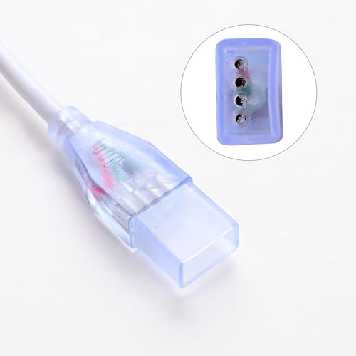 Image of Yescom 10 Sets of LED Strip Connectors 2 to 1 Wire Splice Connector 1ft Extension Cord Cable for BiLume RGBW AC110-120V LED Neon Rope Lights