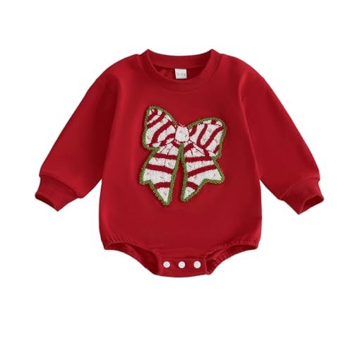 Image of Seyurigaoka Baby Girl Boy Valentines Outfit Print Long Sleeve Pullover Sweatshirt Romper Bodysuit Cute Baby Clothes