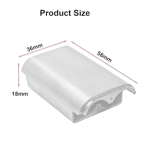 Image of 2 Pack Battery Cover Case for Xbox 360 Wireless Controller,Replacement Battery Pack Shell Compatible with Xbox 360 - White