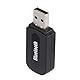 Retoo Bluetooth Adapter USB mit Auto Kabel Audio Aux 3,5 mm und Mikrofon als Freisprechen für Car, Wireless Empfänger Kompatibel Android, iOS, Home Stereo Autoradio Musik-Streaming, Schwarz