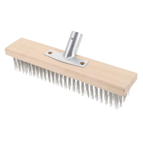 NAMOARLY Stainless Steel Wire Brush Head for Floor Tiles Kitchens Bathrooms Heavy Duty Cleaning Brush