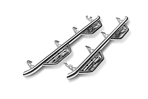 RealTruck Podium SS Steps for Ford F-150 | Cab Length, Stainless Steel, Polished | HPF1585CC-SS | Fits 2015-2024 Ford F-150, 2018-2023 Raptor, 2017-2023 F-250/F-350/F-450 SuperCrew & Others